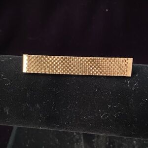 NANASI 12KT GF Woven Gold Tie Clip Vintage